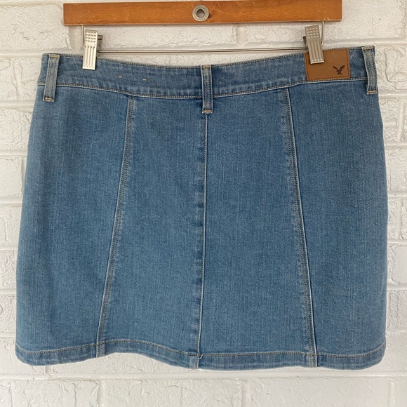 Button Front Denim Skirt - Picture 2 of 2